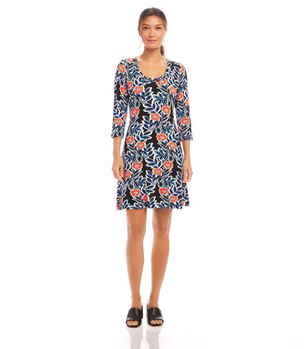 Petite Size 3 4 Sleeve A-Line Dress Discount - Image 2