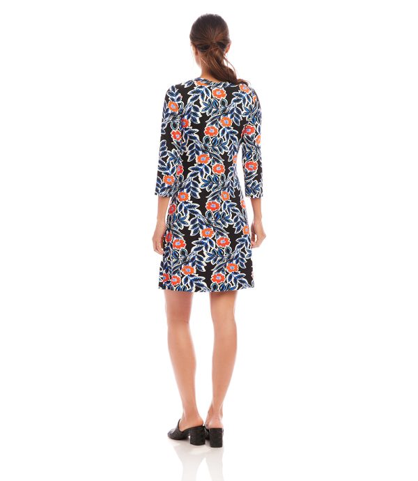 Petite Size 3 4 Sleeve A-Line Dress Discount - Image 4