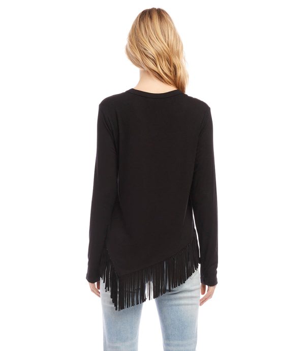 Petite Size Asymmetric Fringe Top Cheap - Image 3