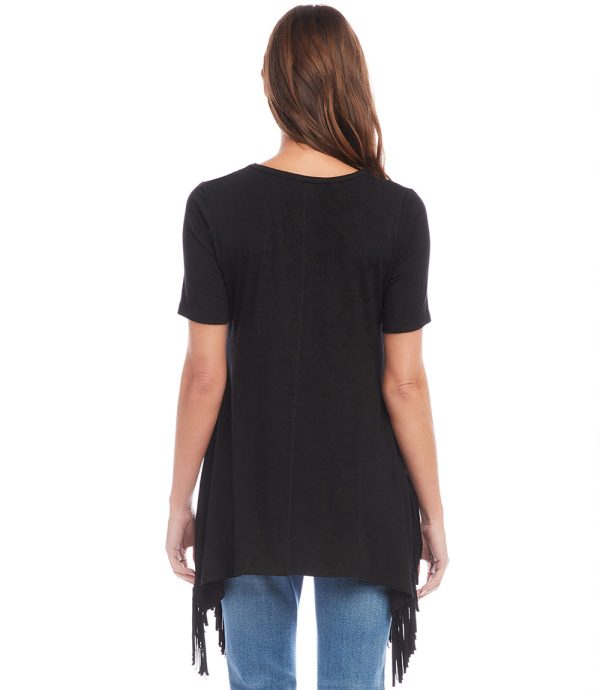 Short Sleeve Fringe Top on Sale - Image 4