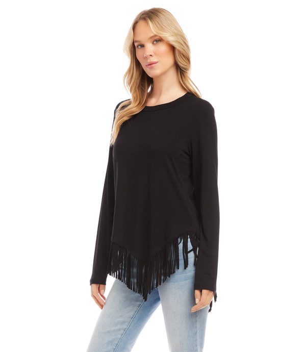 Petite Size Asymmetric Fringe Top Cheap - Image 2