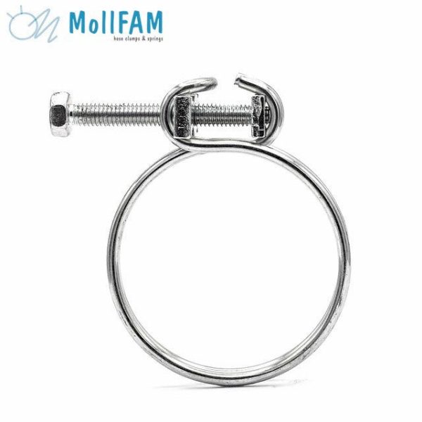 103-112mm - 4.05-4.40in - Double Wire Screw Hose Clamp - Galvanised on Sale - Image 2