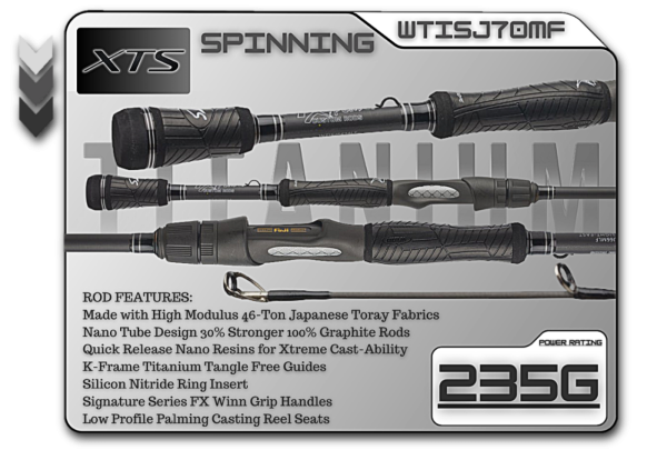 WTISJ70MF   7 0  Medium Fast Spinning Rod  **TITANIUM SERIES** For Cheap